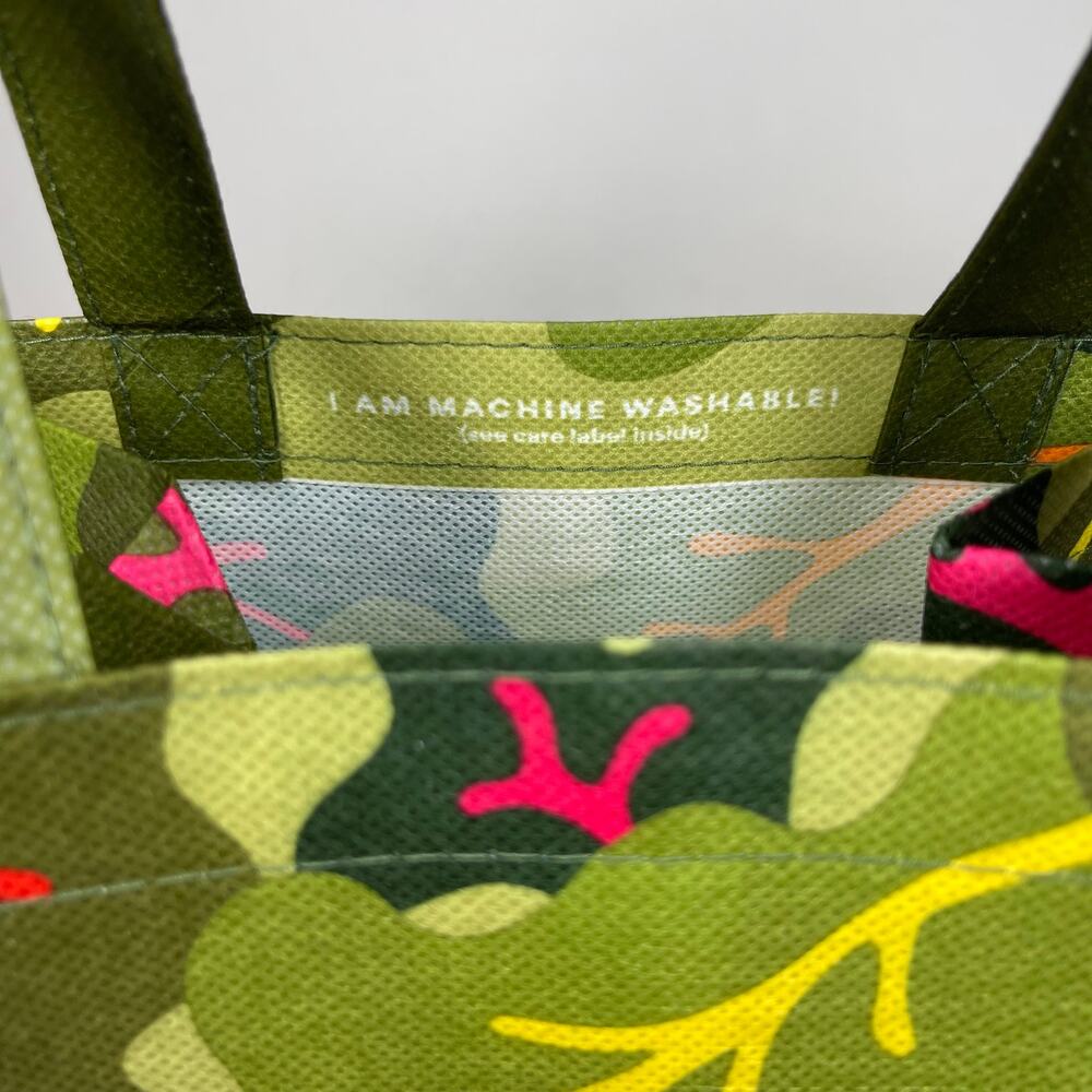 Whole Foods Market Mini Tote Reusable Shopping Bag — Green Garden Leaf Print NEW - Picture 13 of 16